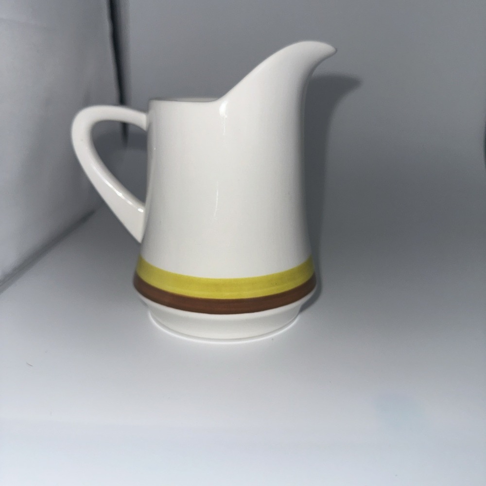 Vintage Montage Japanese Ceramic Creamer Pitcher Ivory Glaze Mid-Century 5.5”